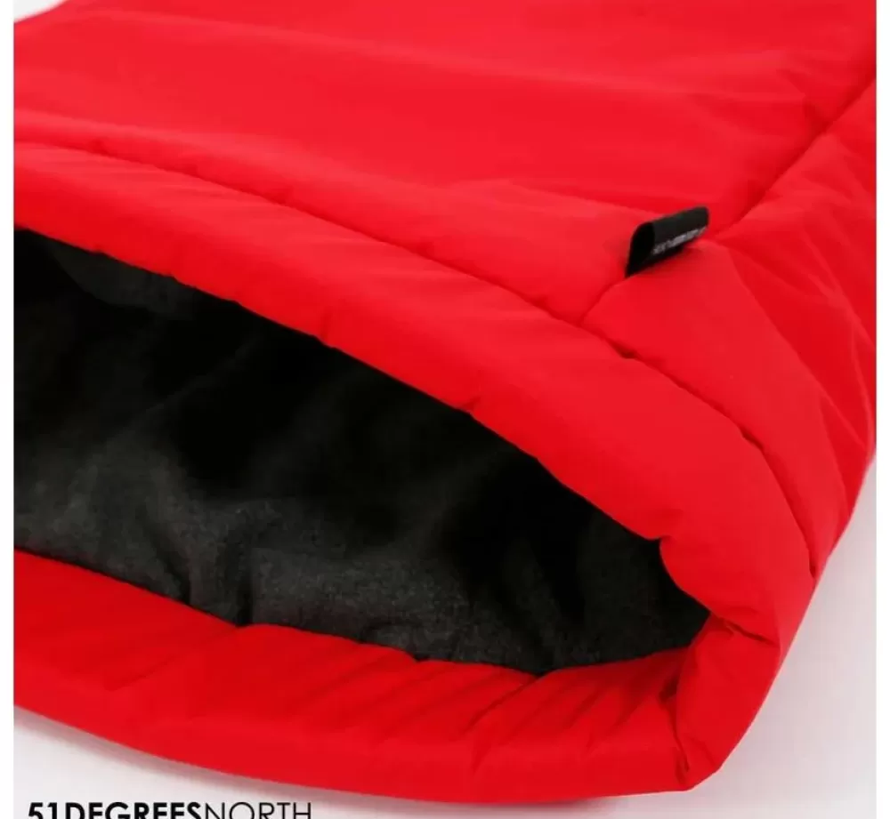 51 Degrees North Dog Blankets | Dog Sleeping Bag Fire Red