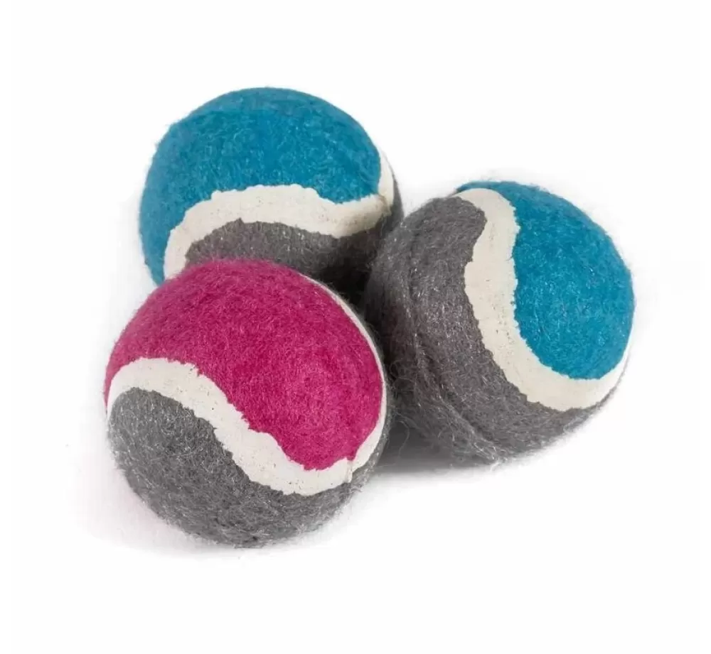 Ancol Puppy Toys | Dog Toy Mini Tennis Balls Set