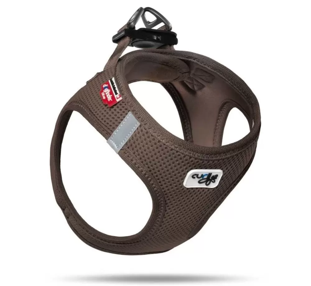 Curli Puppy Harness | Dog Harness Air Mesh Brown