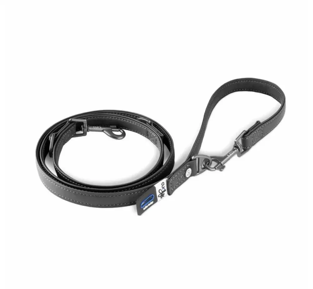 Curli Leather Dog Leash | Dog Leash Apple Leather Black