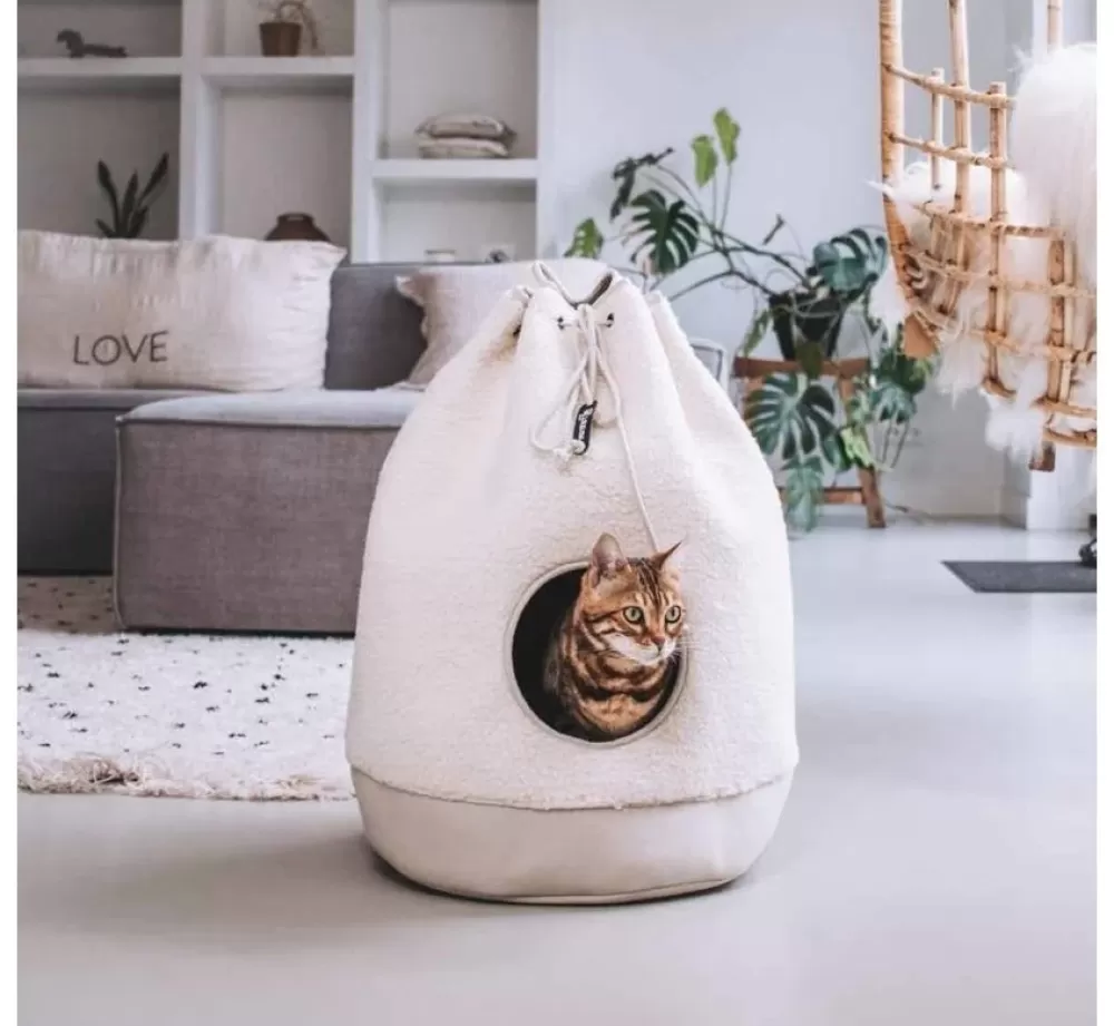 District70 Cat Bed | Cat Bed Casa Teddy Cream