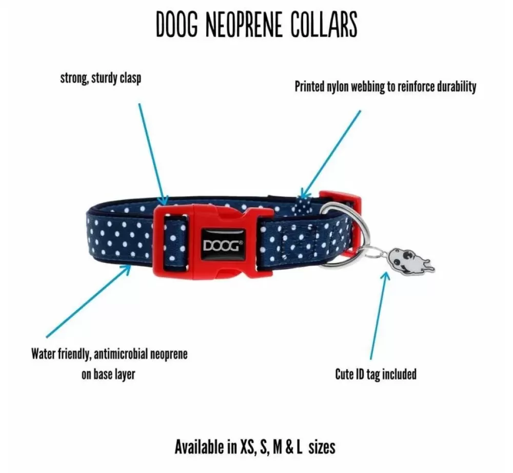 DOOG Large Dog Collar | Dog Collar Neoprene Stella