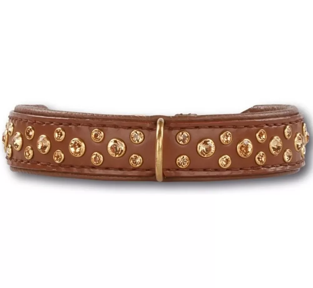 Doxtasy Swarovski Dog Collars | Dog Collar Swarovski Extreme Brown 20Mm