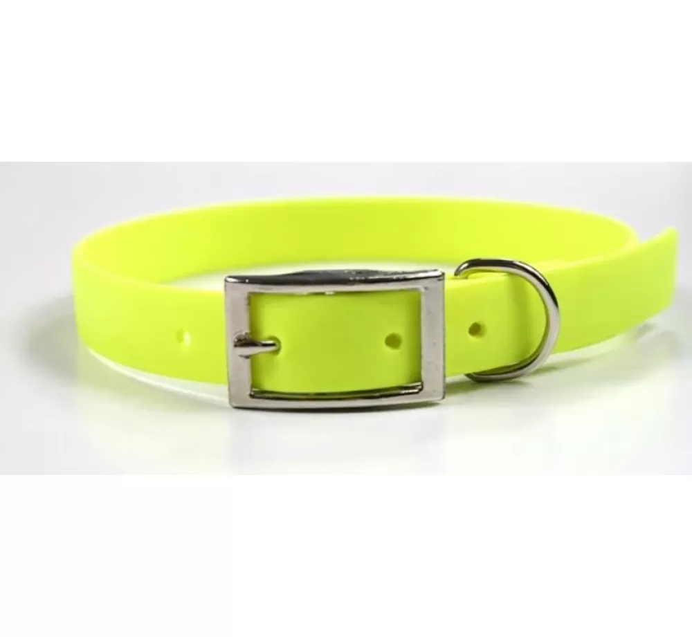 EQuest 4dogs Large Dog Collar | Dog Collar Neon Yellow Biothane