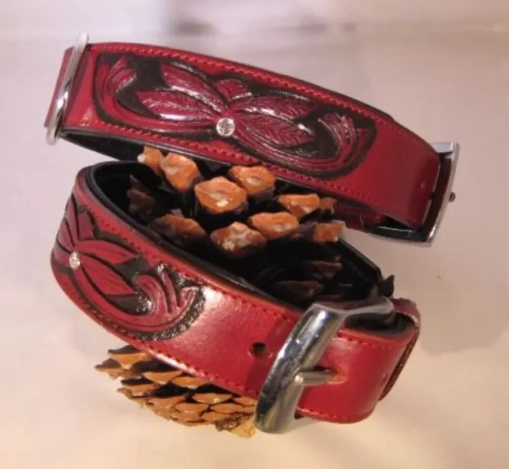 Heim Exclusive Dog Collars | Dog Collar Savannah Burgundy