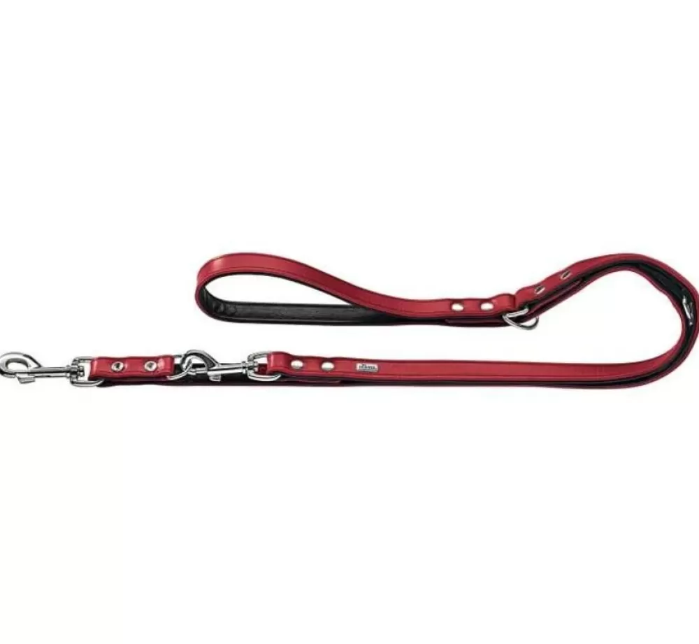 Hunter Leather Dog Leash | Adjustable Dog Leash Rivellino Red