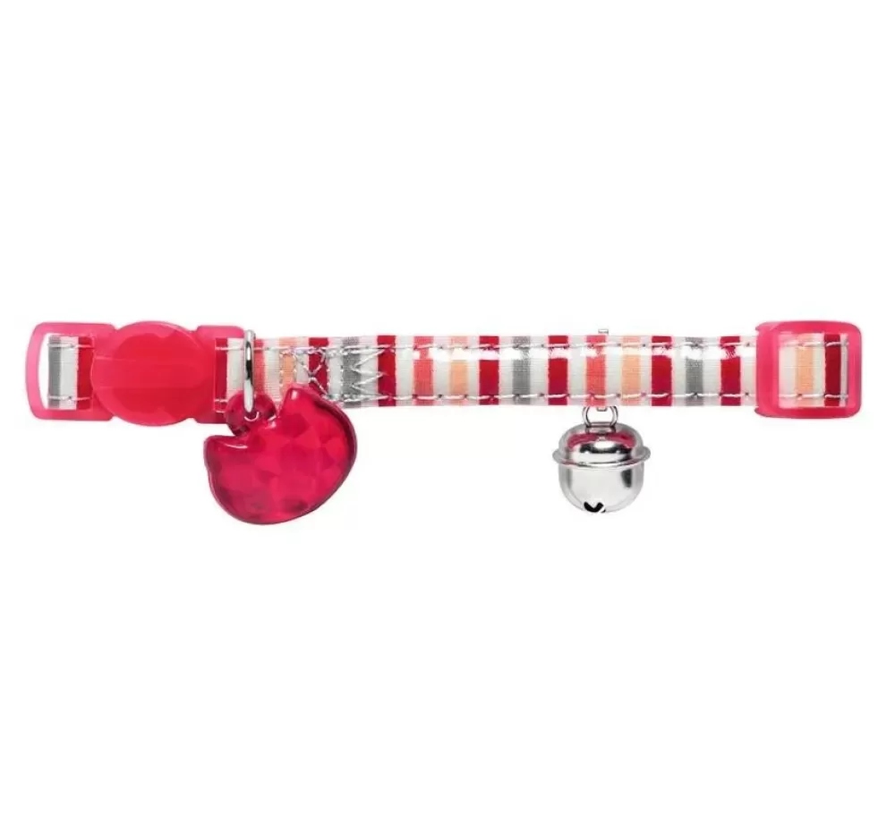 Hunter Cat Collars | Cat Collar Glossy Stripes Pink