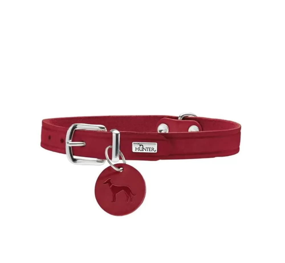 Hunter Leather Dog Collar | Dog Collar Aalborg Red