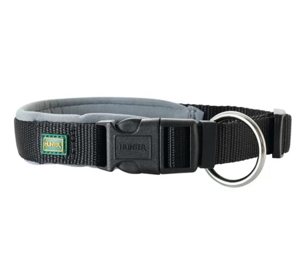 Hunter Large Dog Collar | Dog Collar Neoprene Vario Plus Black