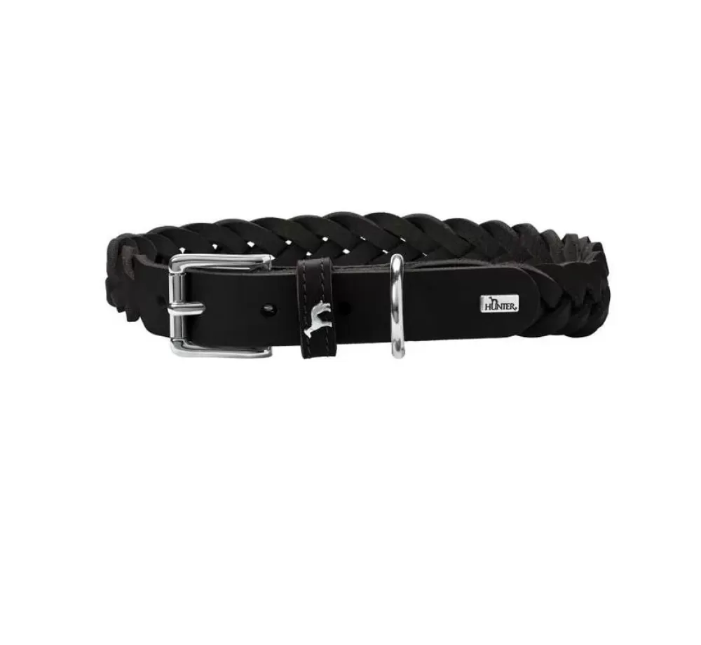 Hunter Exclusive Dog Collars | Dog Collar Solid Education Black