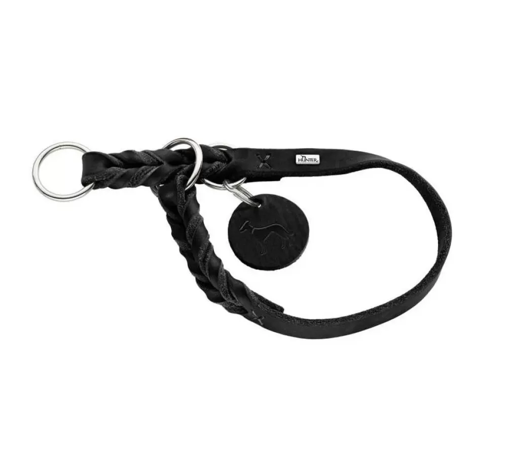 Hunter Exclusive Dog Collars | Slip Collar Solid Education Black