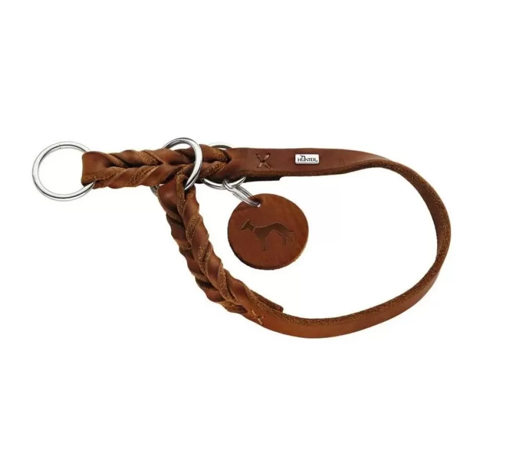 Hunter Exclusive Dog Collars | Slip Collar Solid Education Cognac