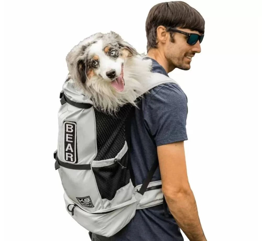 K9 Sport Sack Pet Carriers | Dog Backpack Knavigate Grey