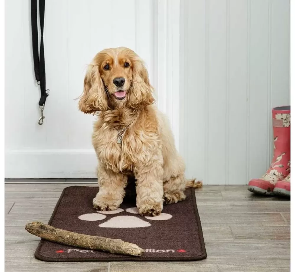 Pet Rebellion Barrier Rugs | Barrier Rug Stop Muddy Paws Brown