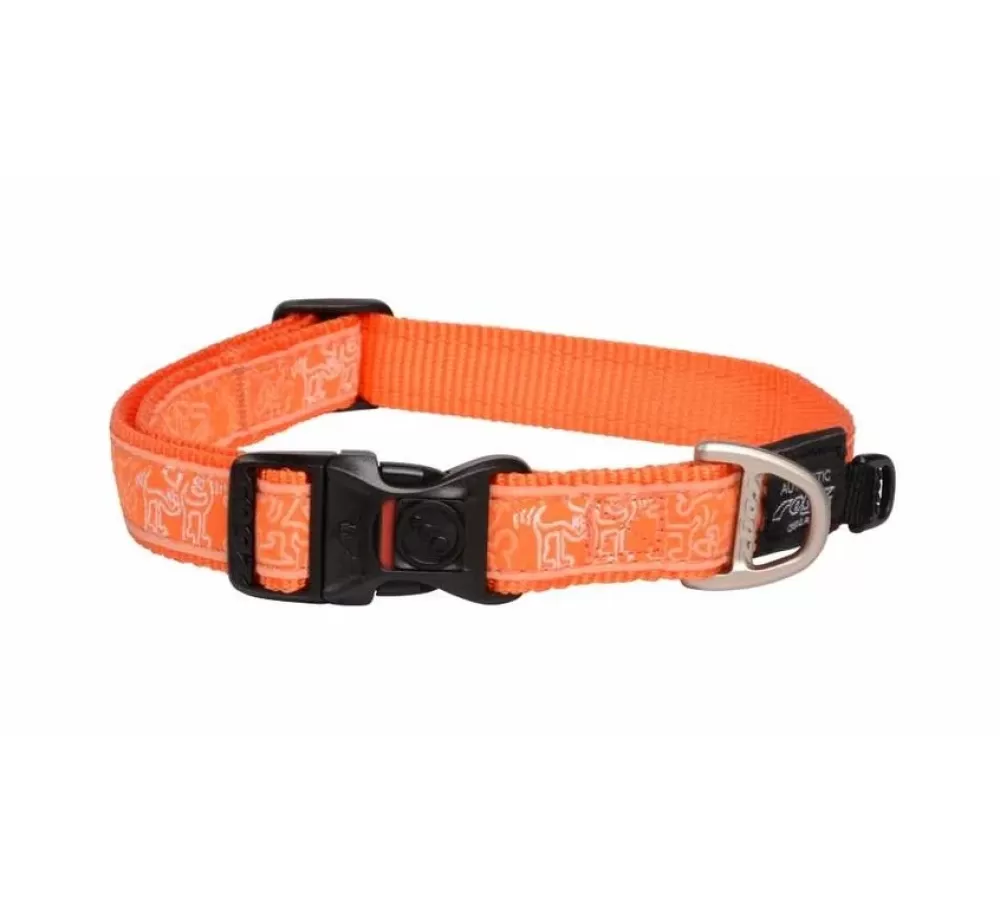 Rogz Large Dog Collar | Dog Collar Orange Doodle