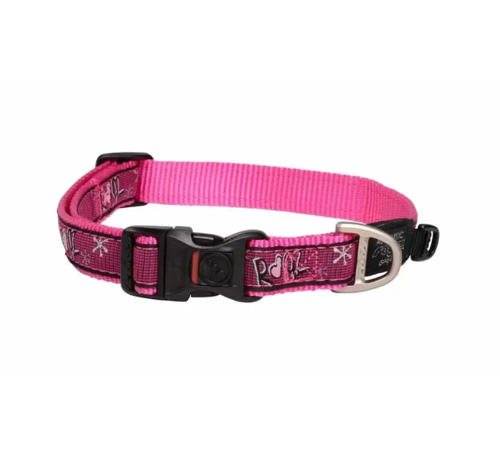 Rogz Large Dog Collar | Dog Collar Pink Love