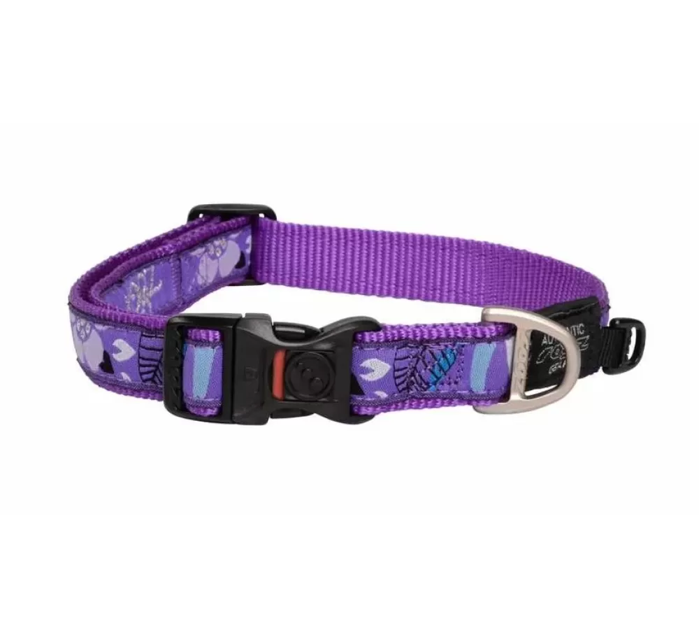 Rogz Large Dog Collar | Dog Collar Purple Forest