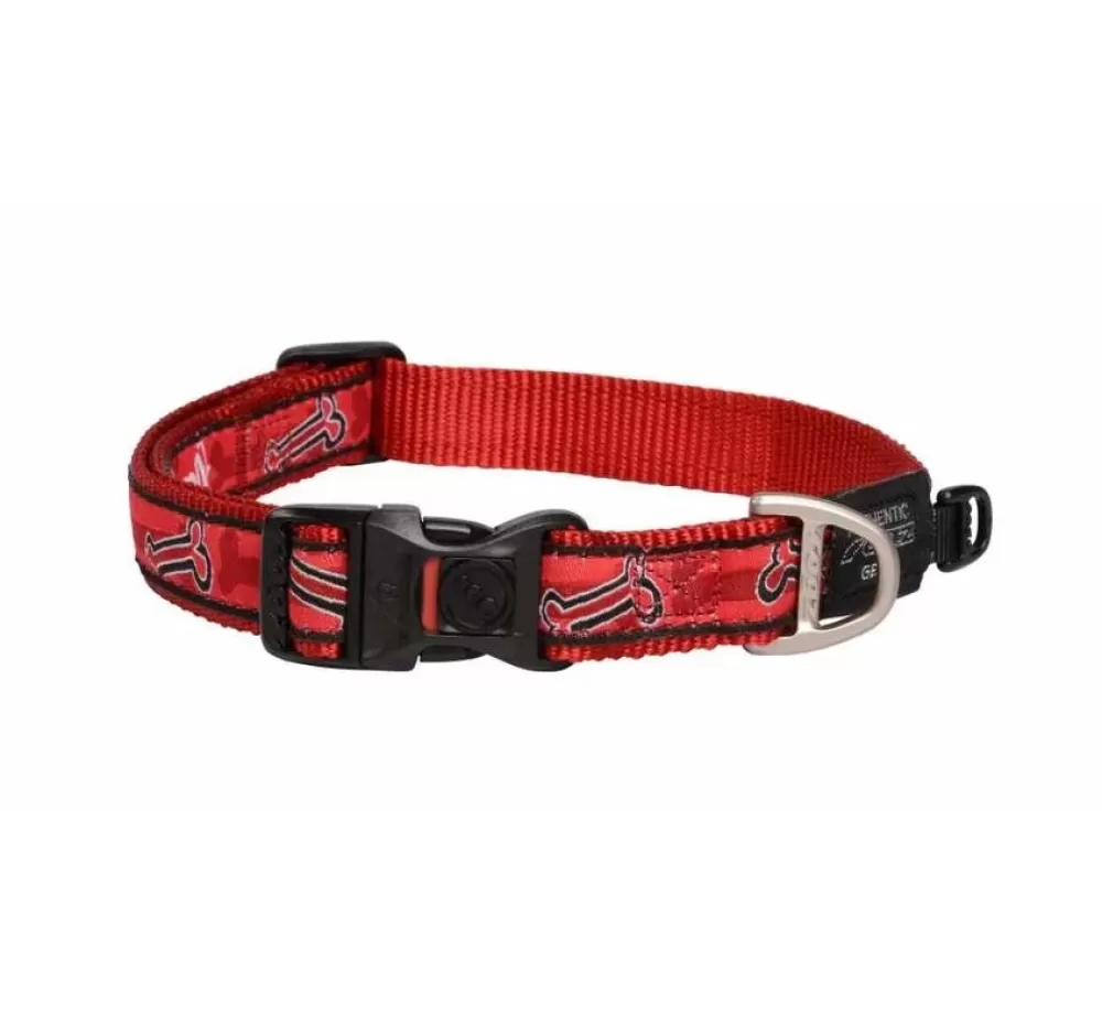 Rogz Large Dog Collar | Dog Collar Red Bone