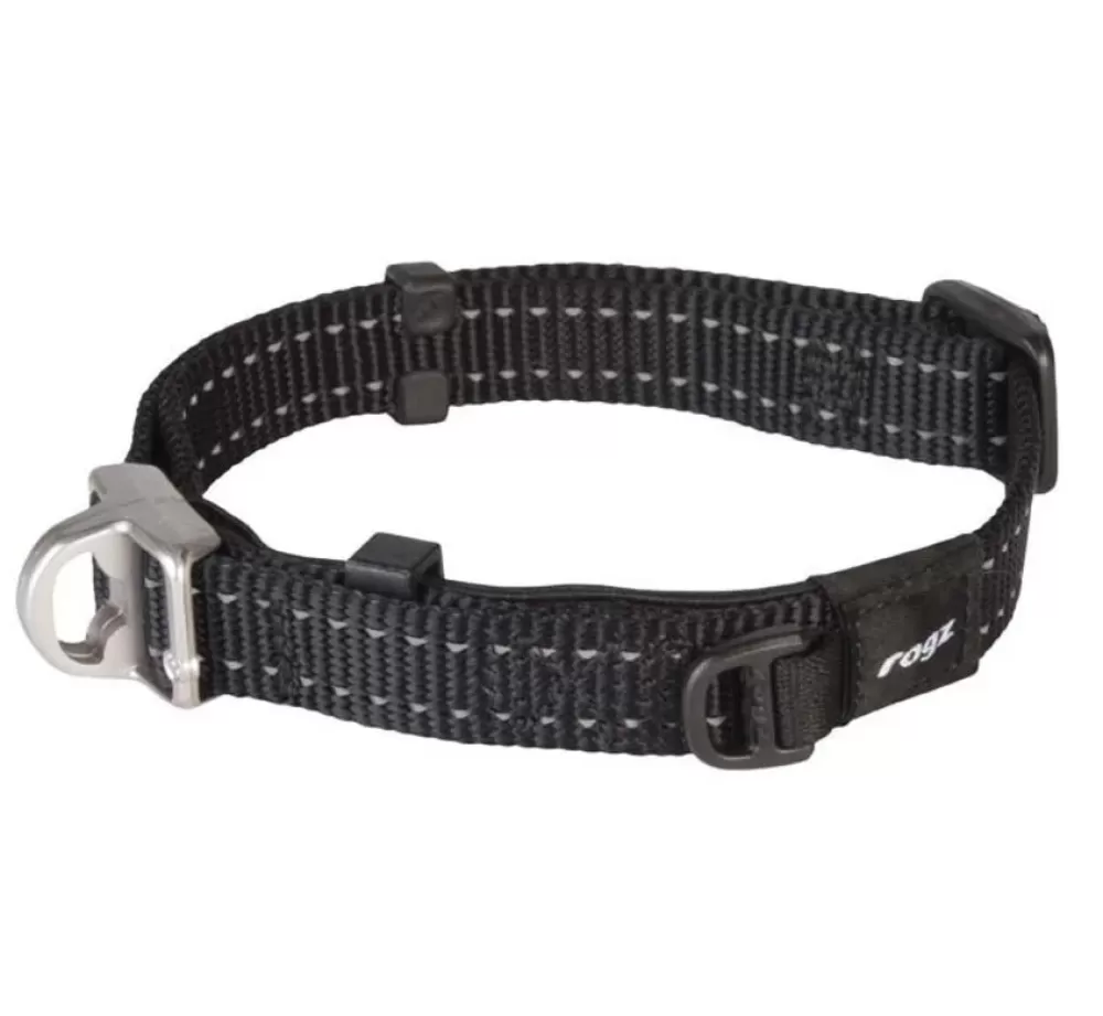 Rogz Large Dog Collar | Dog Collar Safety Black