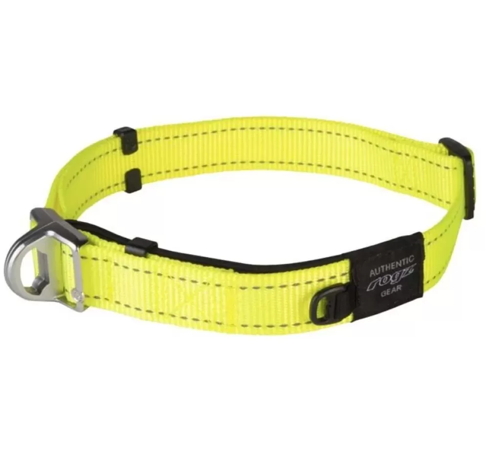 Rogz Large Dog Collar | Dog Collar Safety Yellow