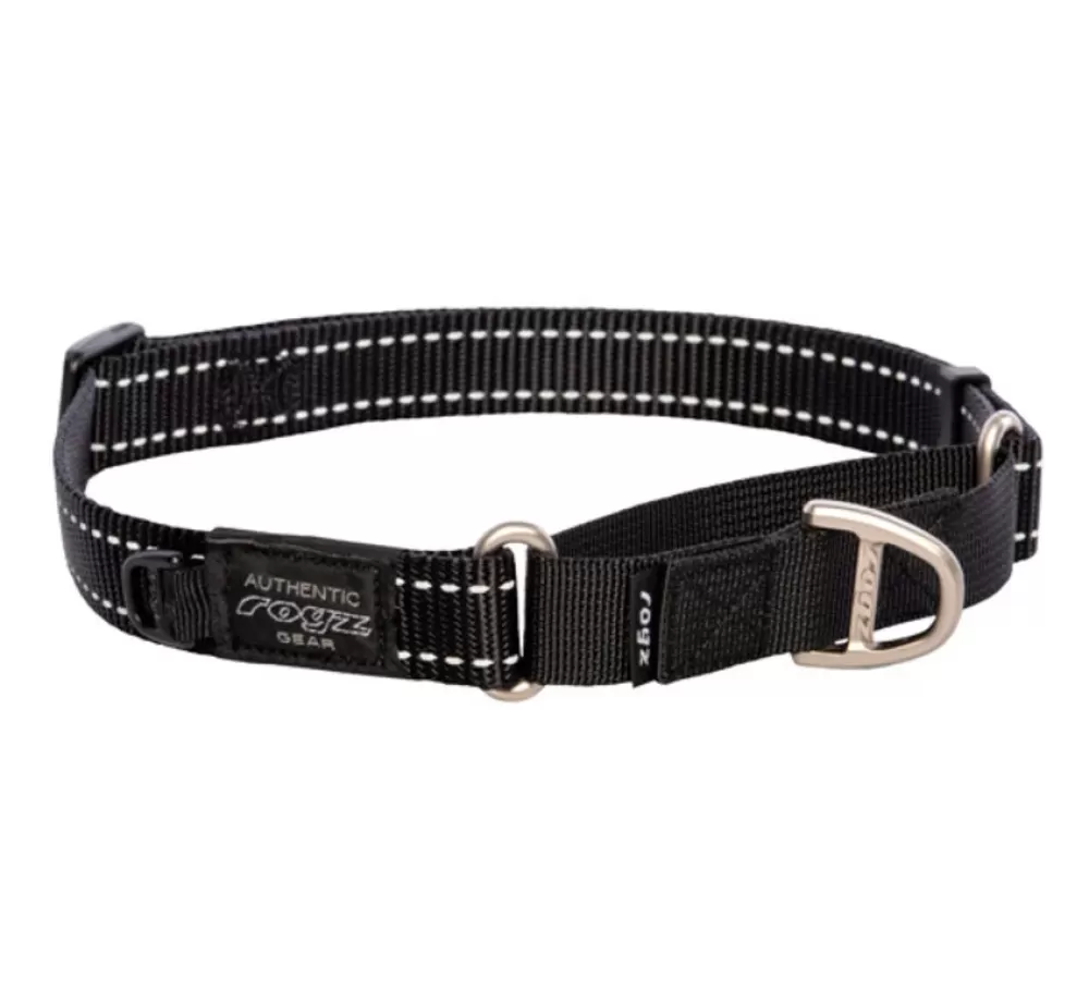 Rogz Large Dog Collar | Dog Collar Utility Control Black