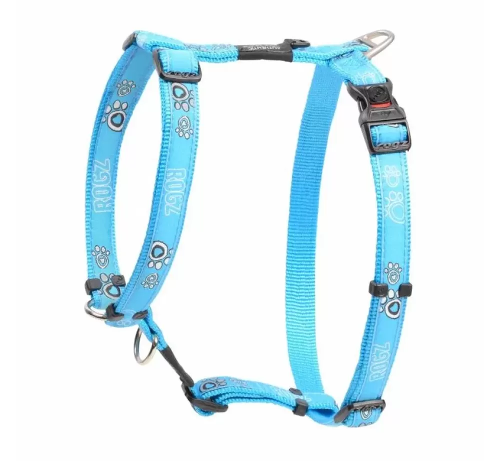 Rogz Puppy Harness | Dog Harness Turquoise Paws